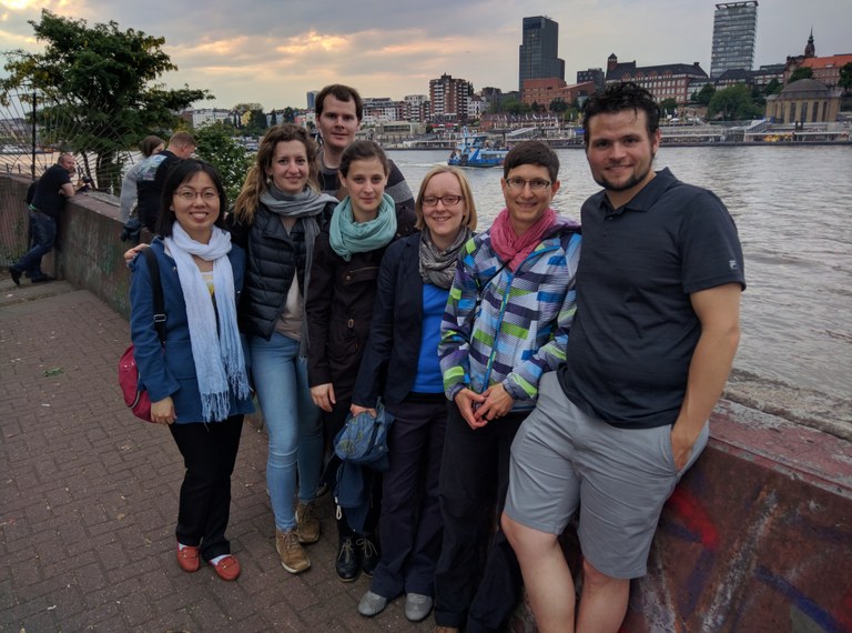 Group picture at the port of Hamburg