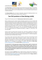 Two PhD positions in Plant Biology (m/f/d) - Chemical Signalling